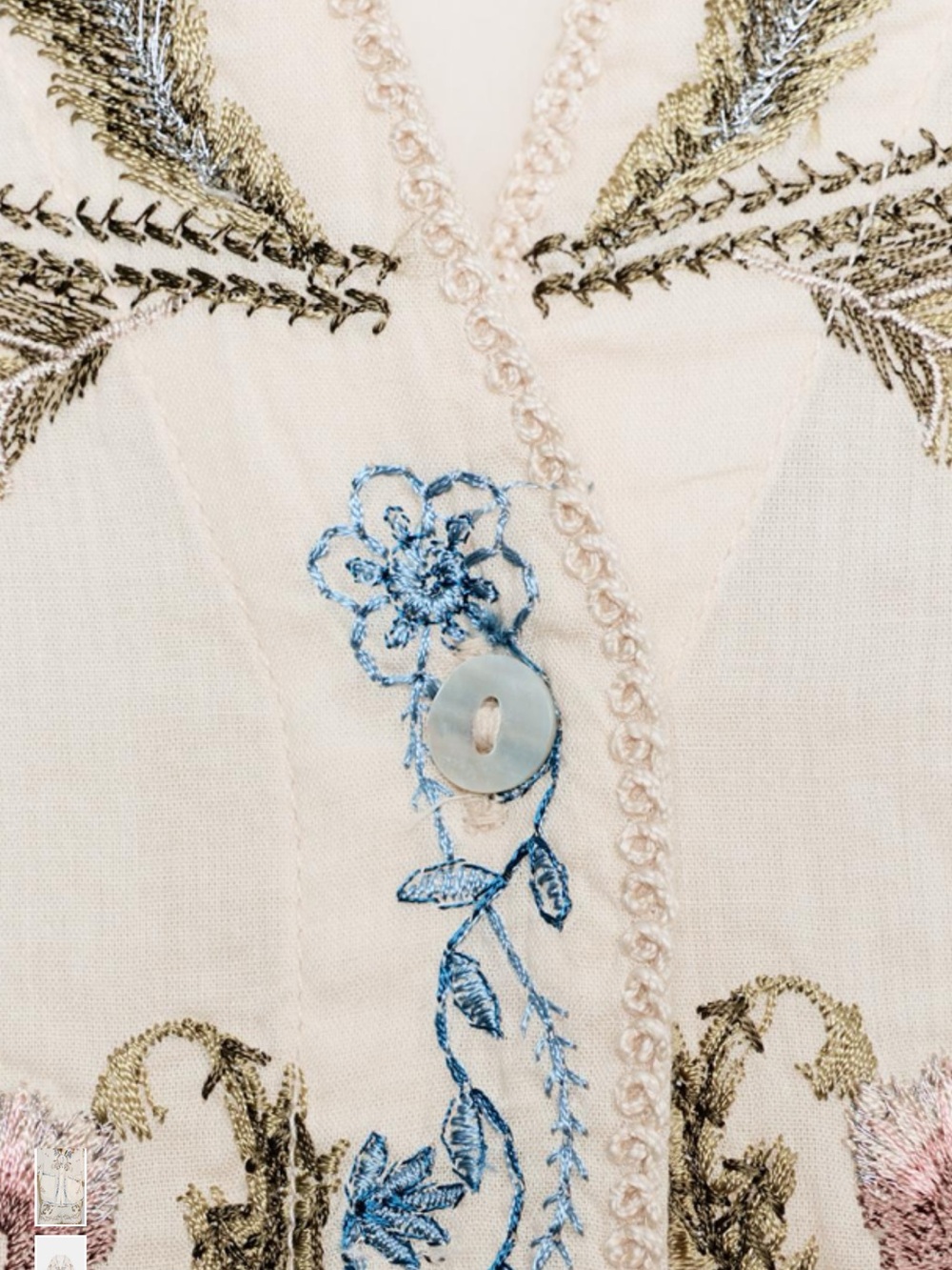 Zara Floral Embroidered top - Picture 3 of 3